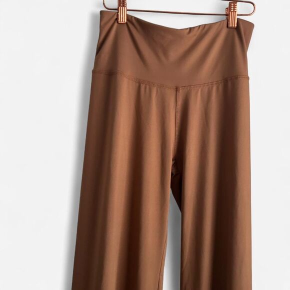 Free People Movement Split Hem Flare Leggings boho athleisure Brown Small - Picture 2 of 6